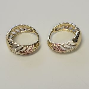 18k gold plated hoops